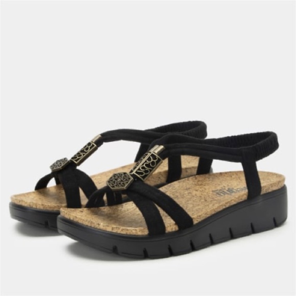 💖Alegria Women's Roxy Black Sandals New💖